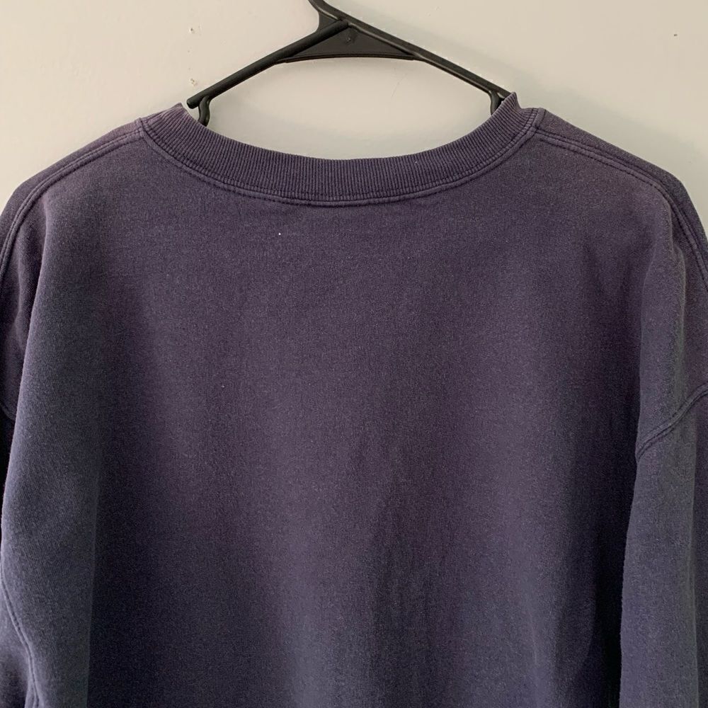 VTG Old Navy Comfy Pullover Crewneck Sweatshirt Navy Blue White Size XL - Picture 5 of 7